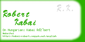 robert kabai business card